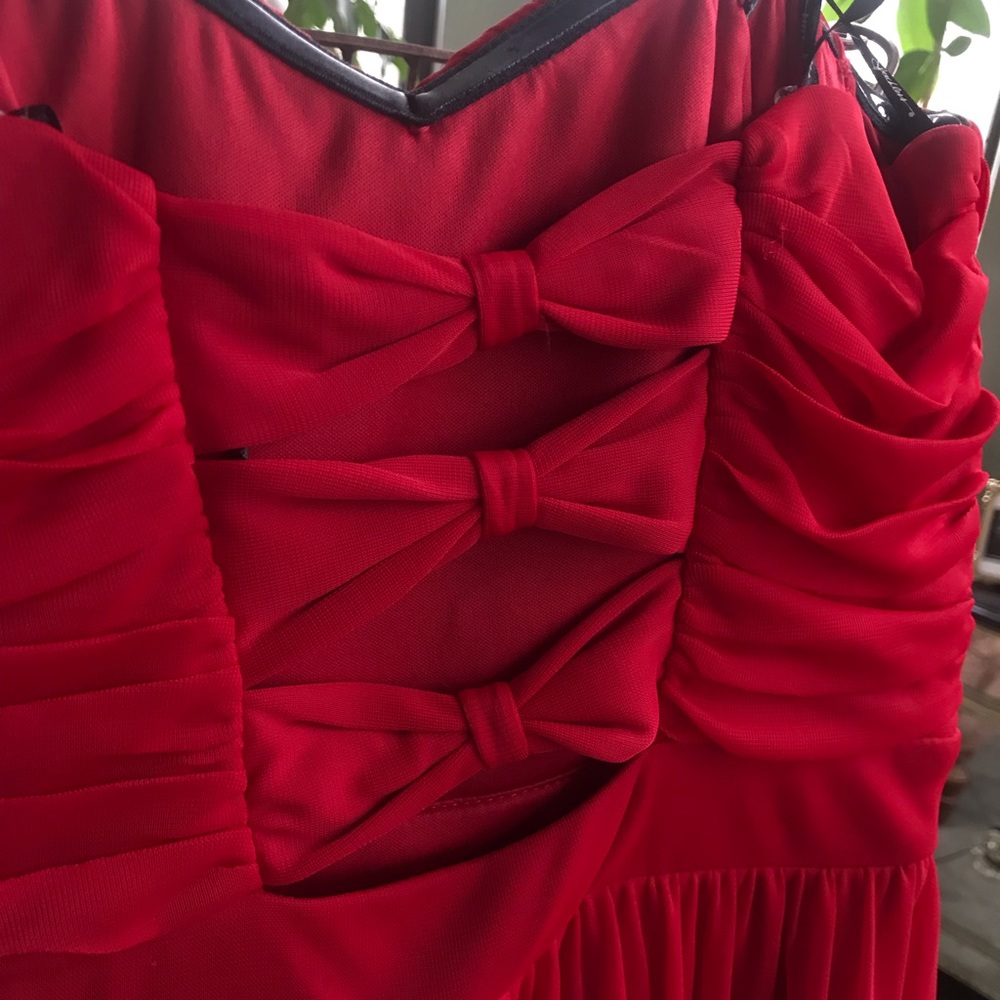 Red Dress With Rhinestones - Picture 6 of 7